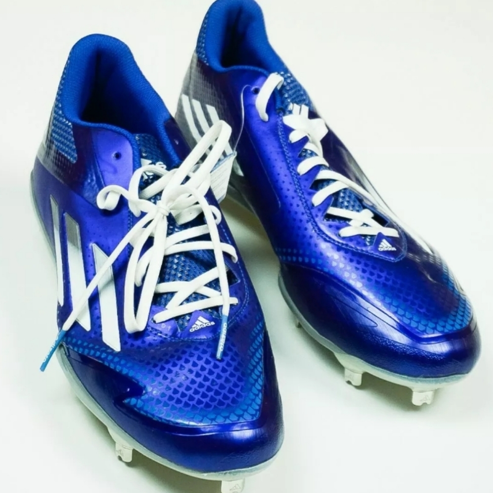 Adidas Mens Size 13 Adizero Blue Baseball Cleats